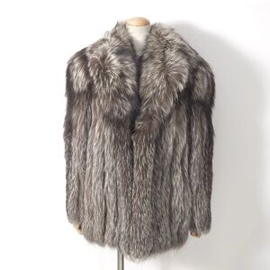 Vintage Saga Gold Label Silver Fox Fur Coat
